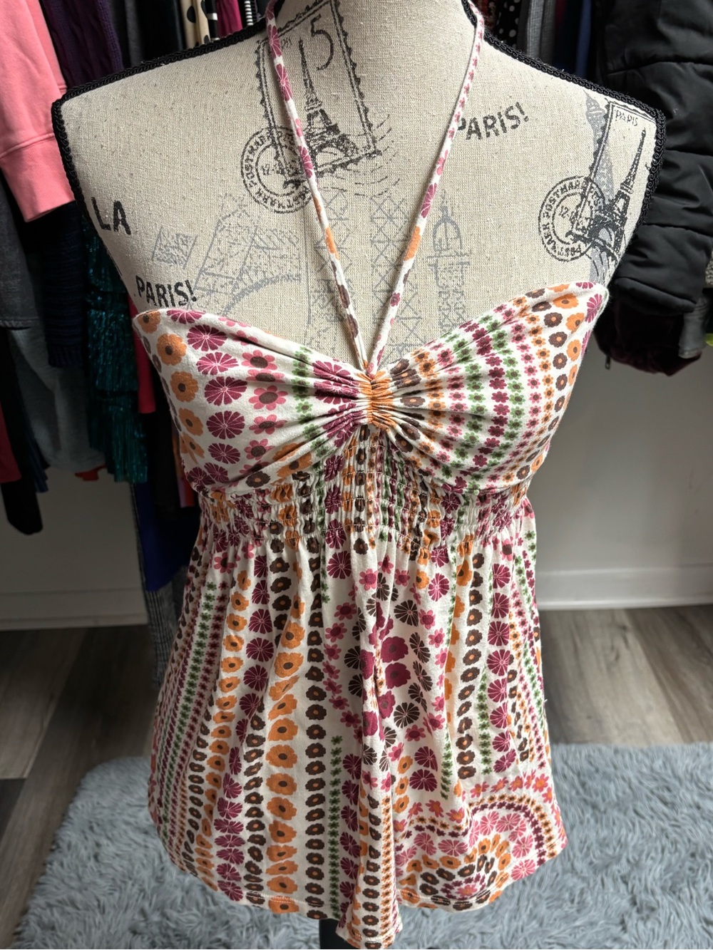 Y2K Floral Halter Top